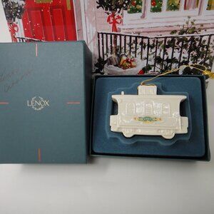 1989 Lenox Caboose Yuletide Express  Christmas Train Ornament in Box